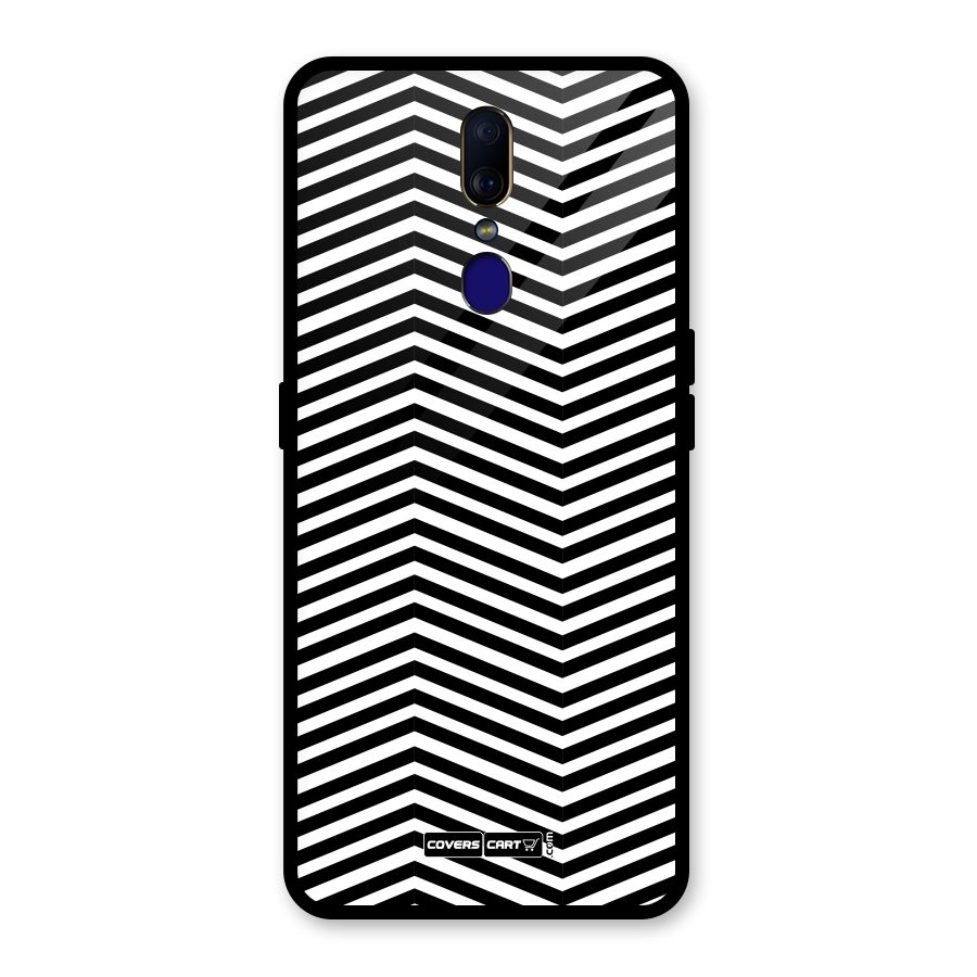 Classy Zig Zag Glass Back Case for Oppo F11
