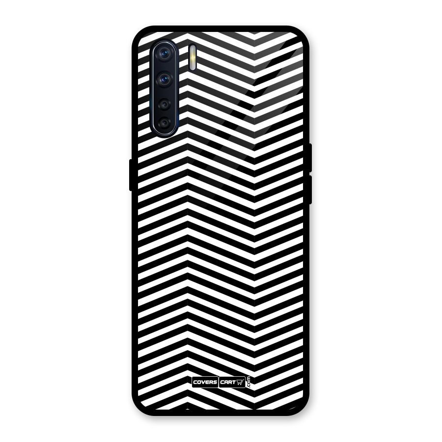 Classy Zig Zag Glass Back Case for Oppo F15