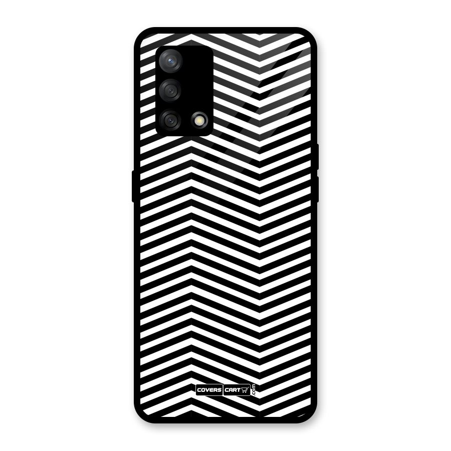 Classy Zig Zag Glass Back Case for Oppo F19
