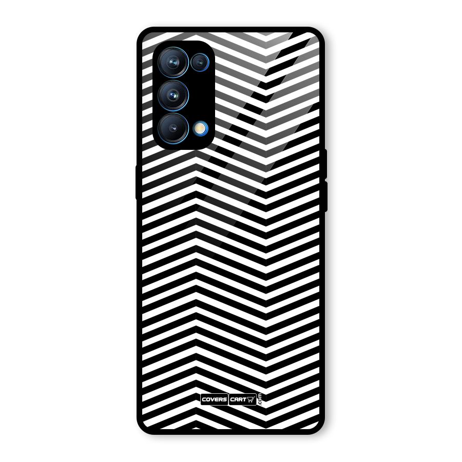Classy Zig Zag Glass Back Case for Oppo Reno5 Pro 5G