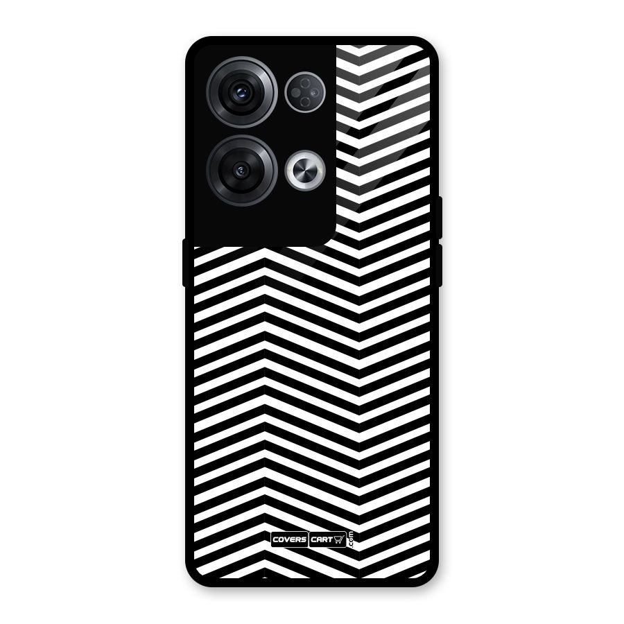 Classy Zig Zag Glass Back Case for Oppo Reno8 Pro 5G