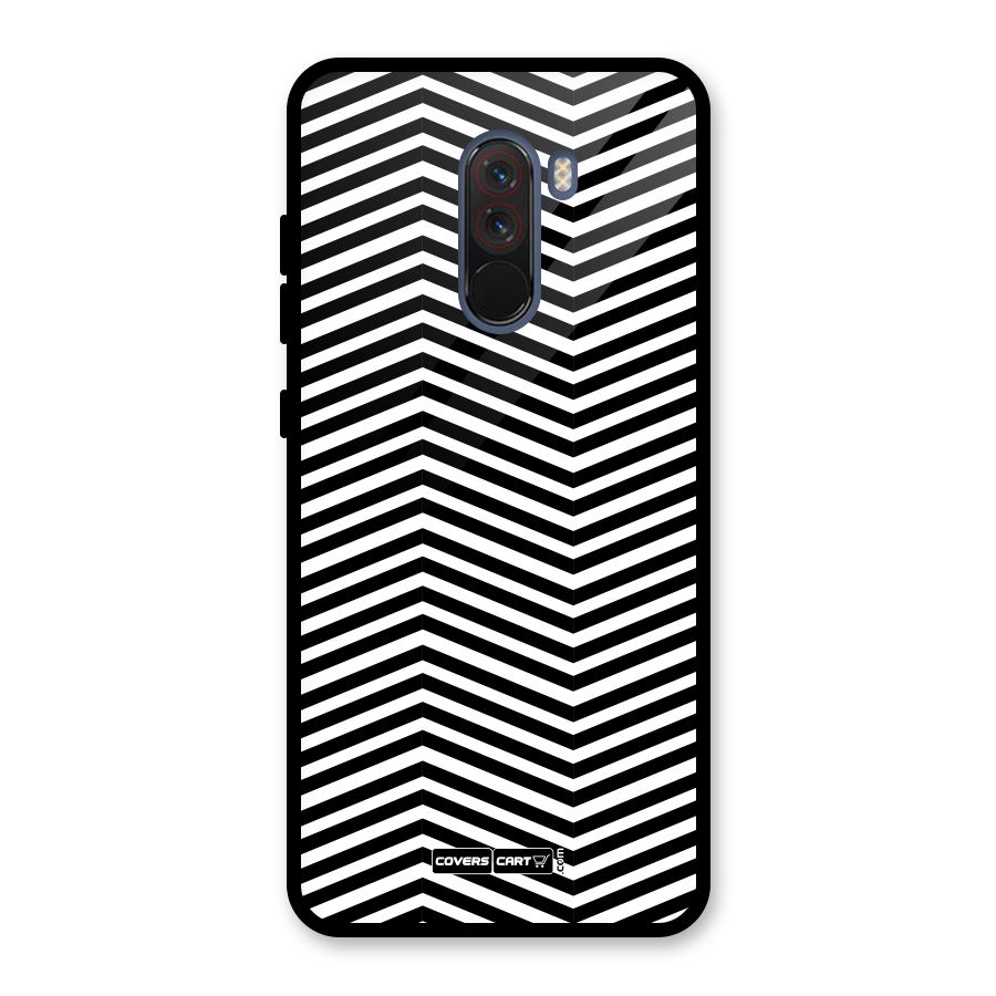 Classy Zig Zag Glass Back Case for Poco F1