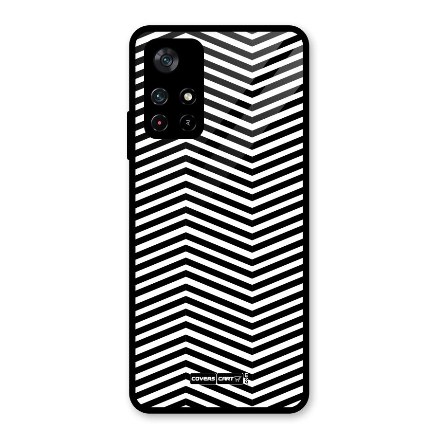 Classy Zig Zag Glass Back Case for Poco M4 Pro 5G