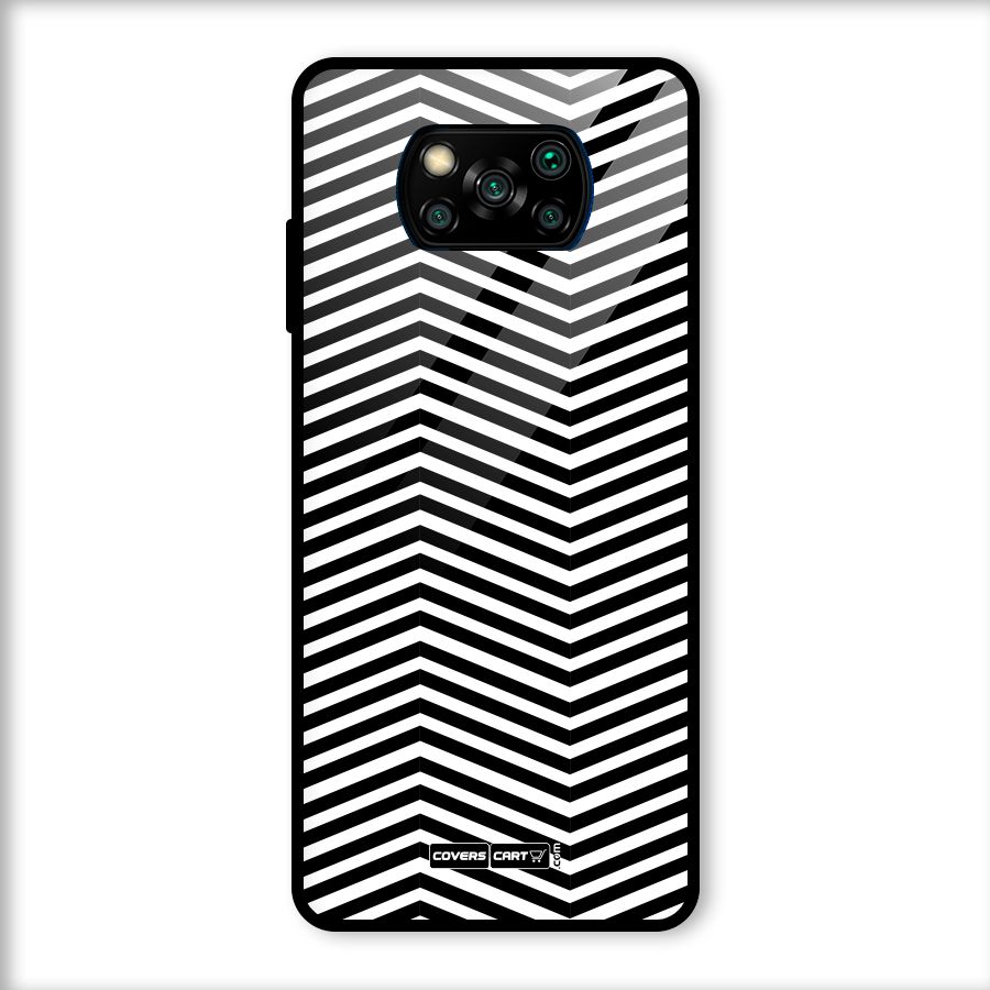 Classy Zig Zag Glass Back Case for Poco X3