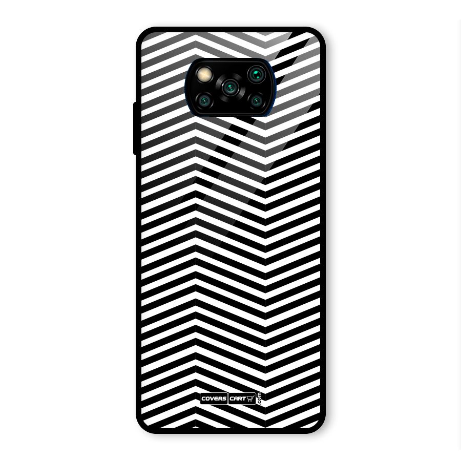 Classy Zig Zag Glass Back Case for Poco X3 Pro