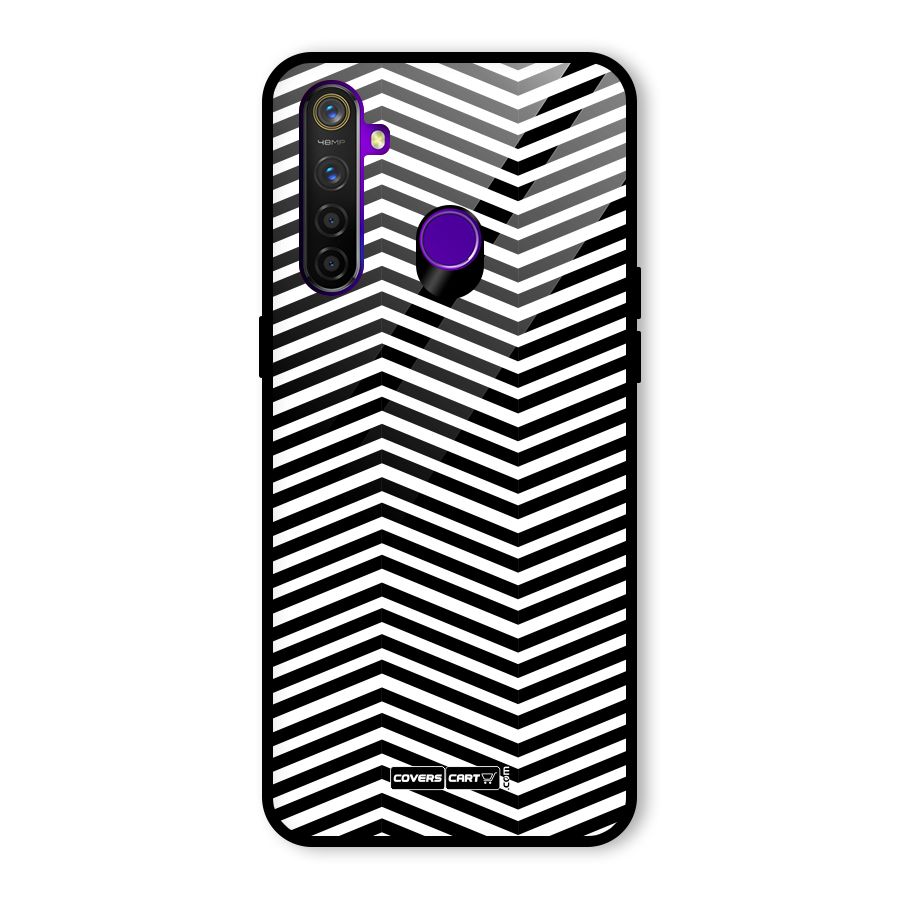Classy Zig Zag Glass Back Case for Realme 5 Pro