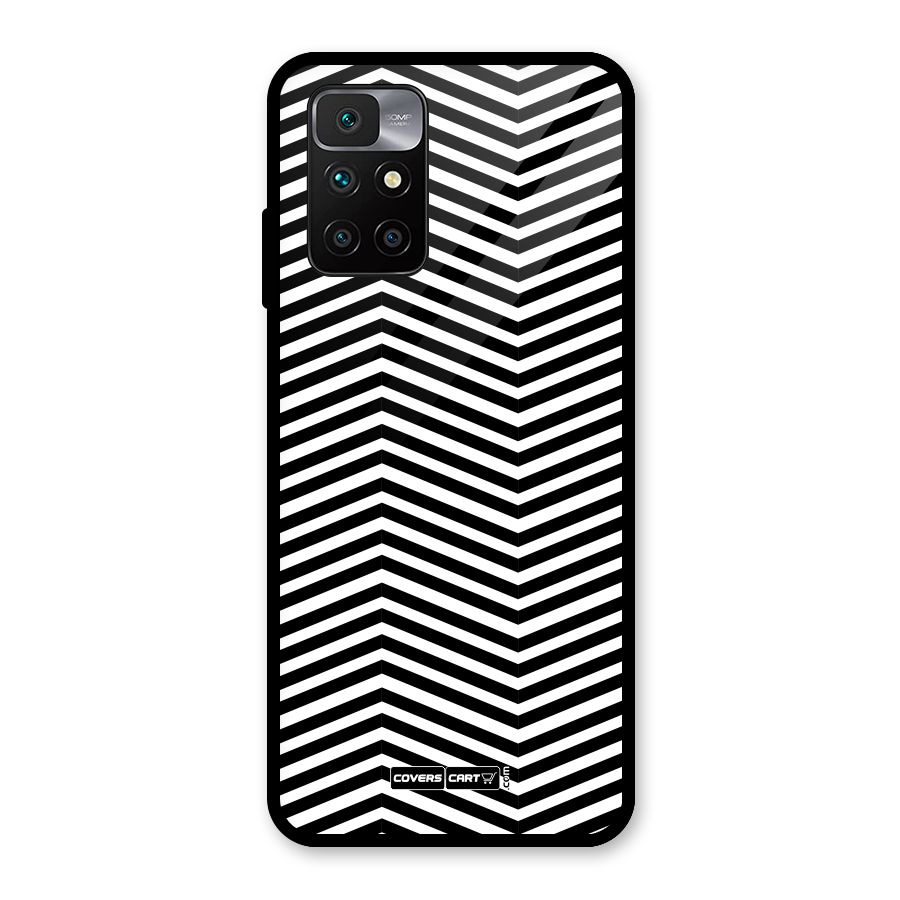 Classy Zig Zag Glass Back Case for Redmi 10 Prime