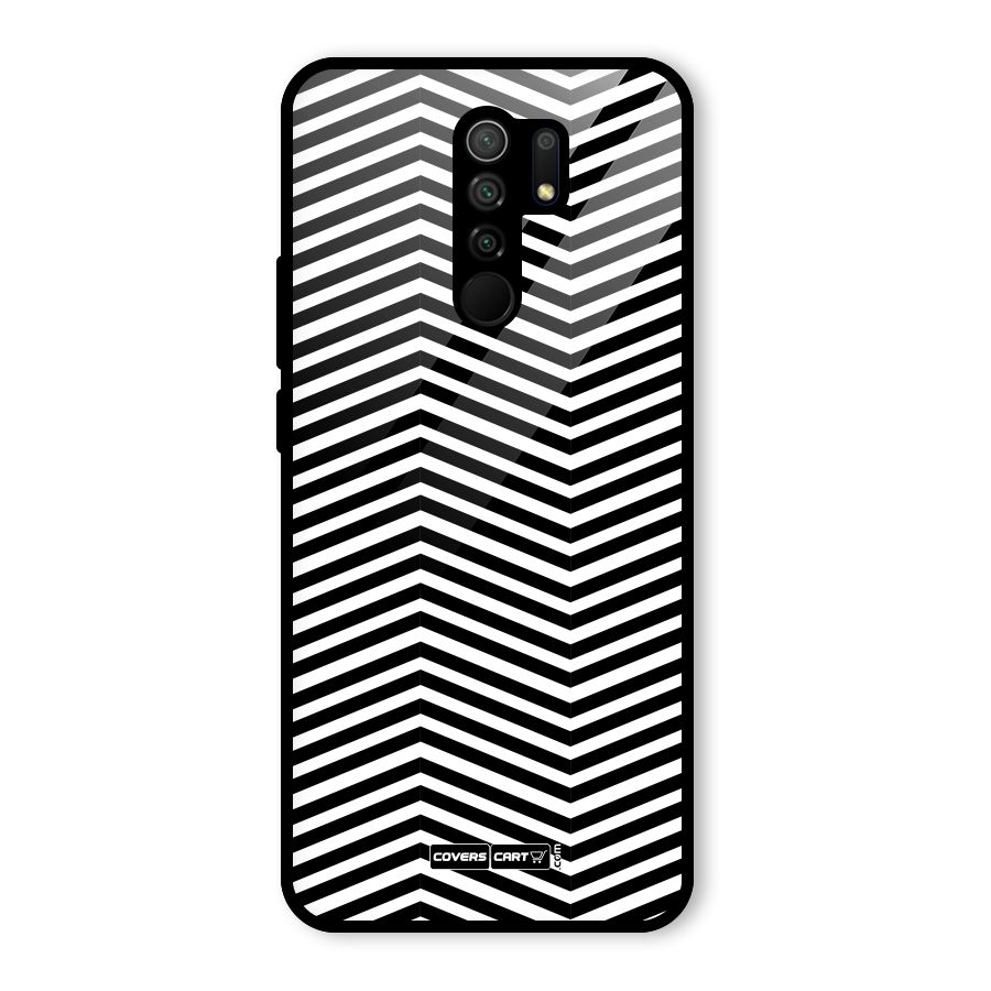 Classy Zig Zag Glass Back Case for Redmi 9 Prime