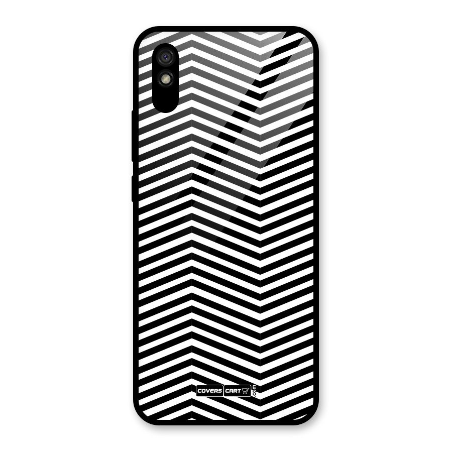 Classy Zig Zag Glass Back Case for Redmi 9i