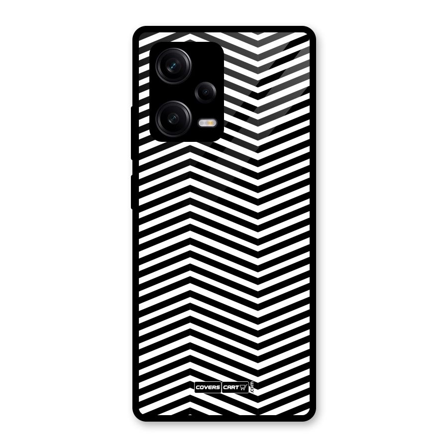 Classy Zig Zag Glass Back Case for Redmi Note 12 Pro