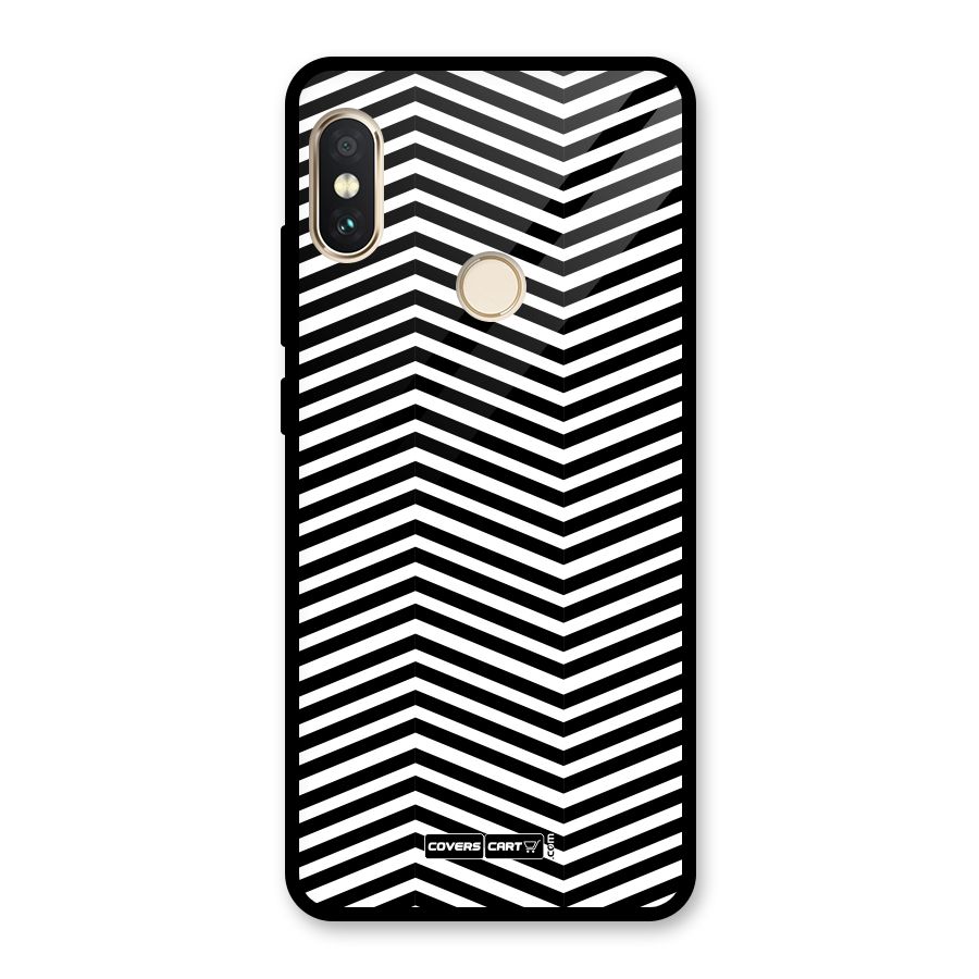 Classy Zig Zag Glass Back Case for Redmi Note 5 Pro