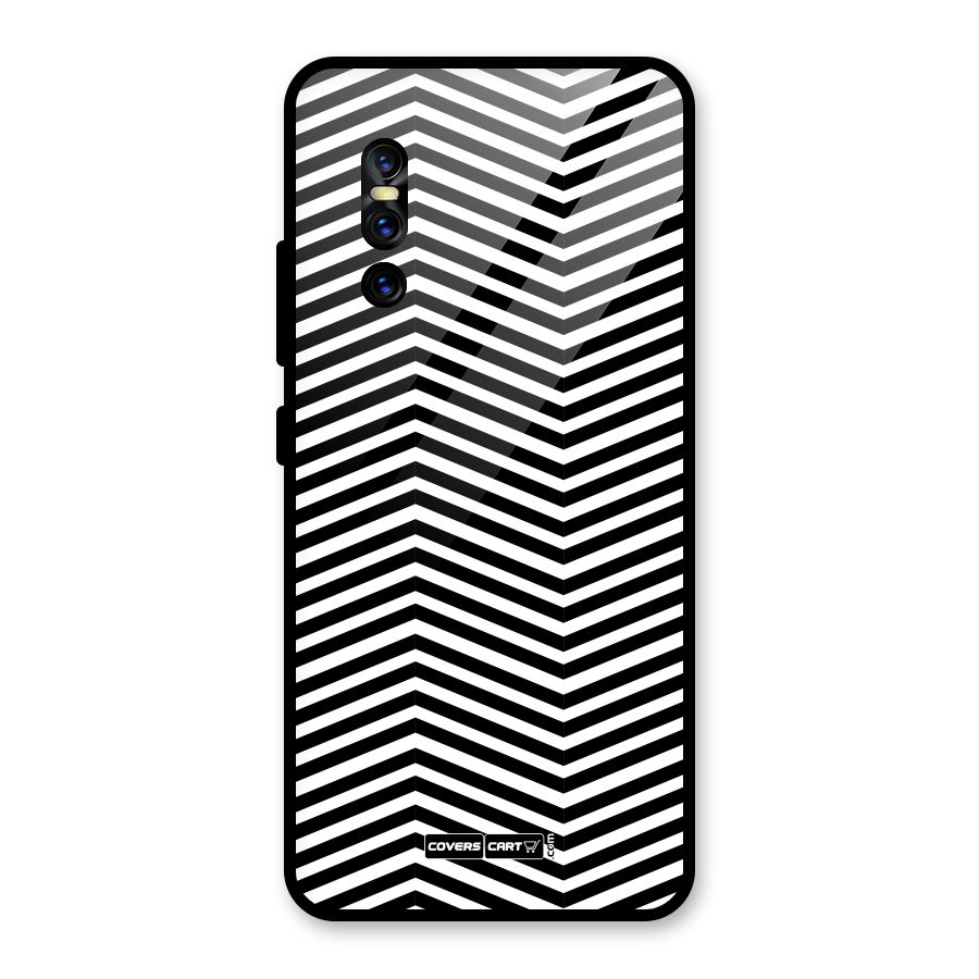 Classy Zig Zag Glass Back Case for Vivo V15 Pro