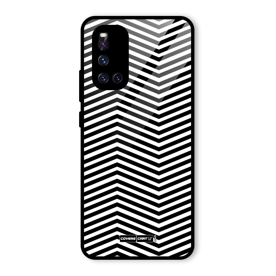 Classy Zig Zag Glass Back Case for Vivo V19