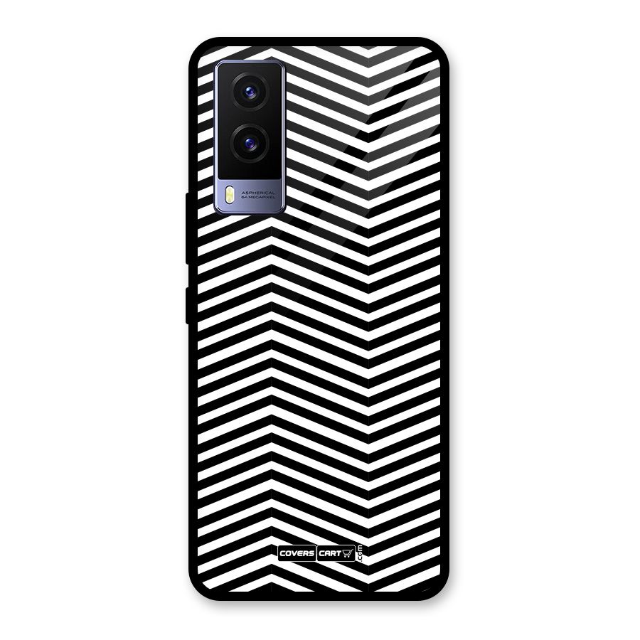 Classy Zig Zag Glass Back Case for Vivo V21e 5G