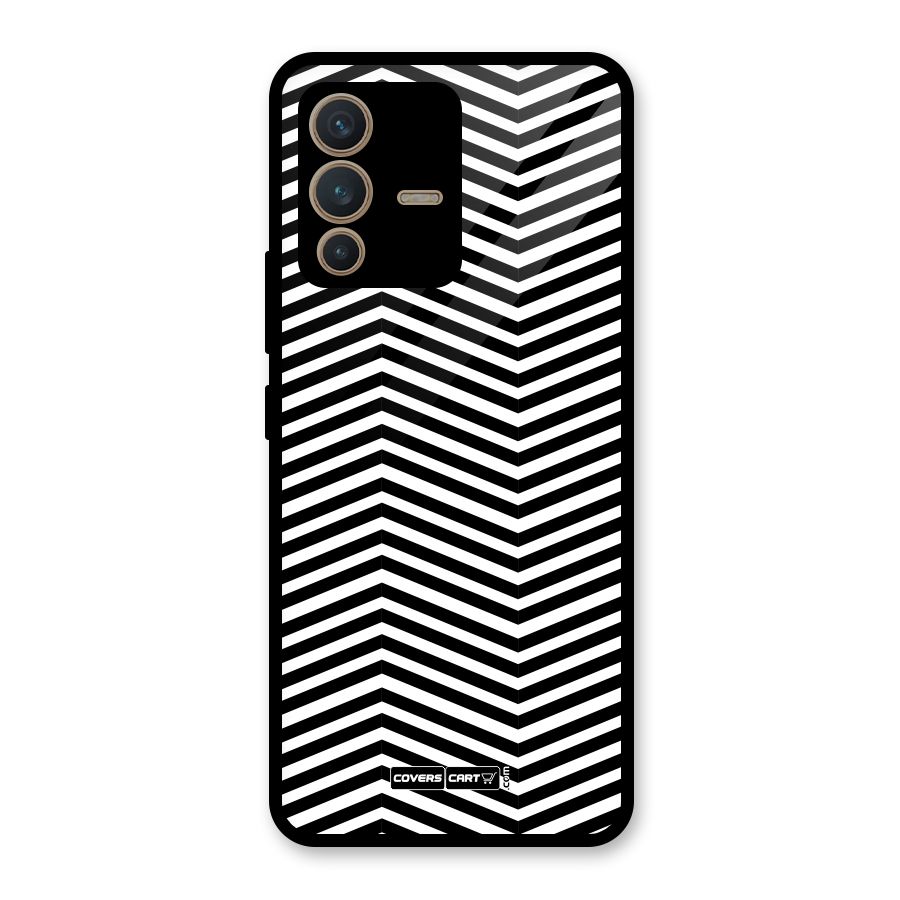 Classy Zig Zag Glass Back Case for Vivo V23 5G