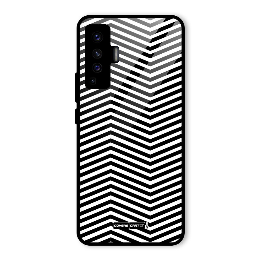 Classy Zig Zag Glass Back Case for Vivo X50