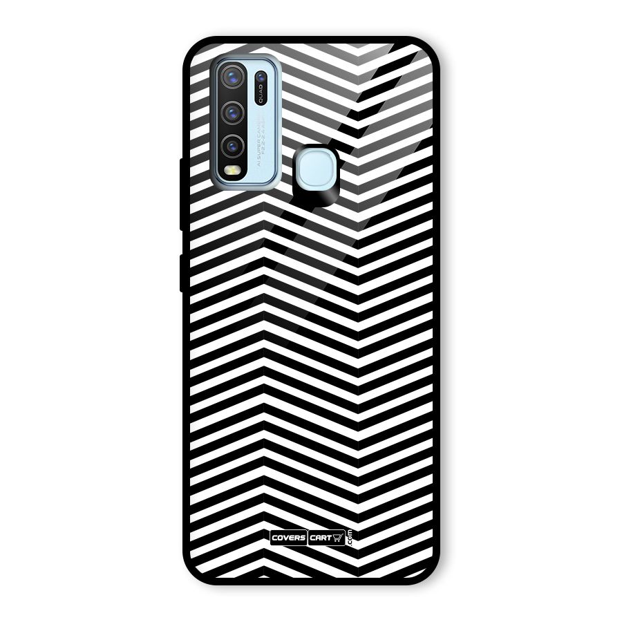 Classy Zig Zag Glass Back Case for Vivo Y50