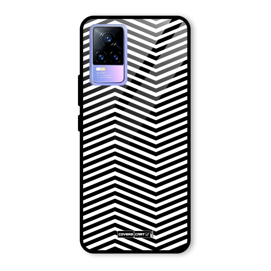 Classy Zig Zag Glass Back Case for Vivo Y73