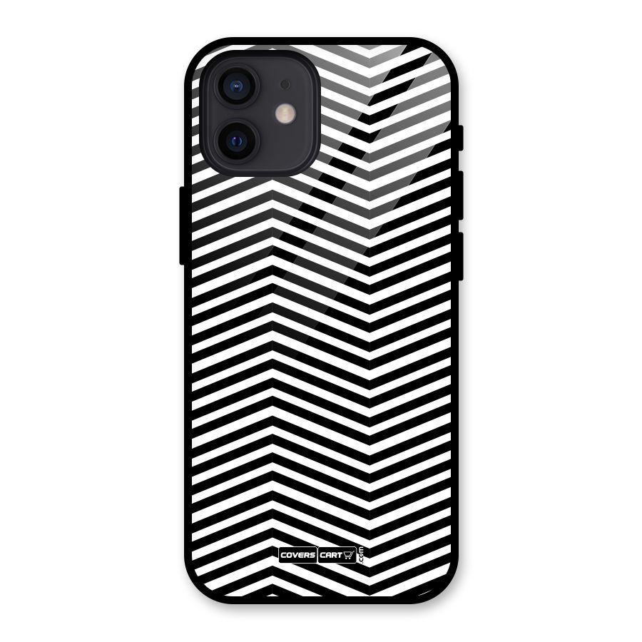 Classy Zig Zag Glass Back Case for iPhone 12