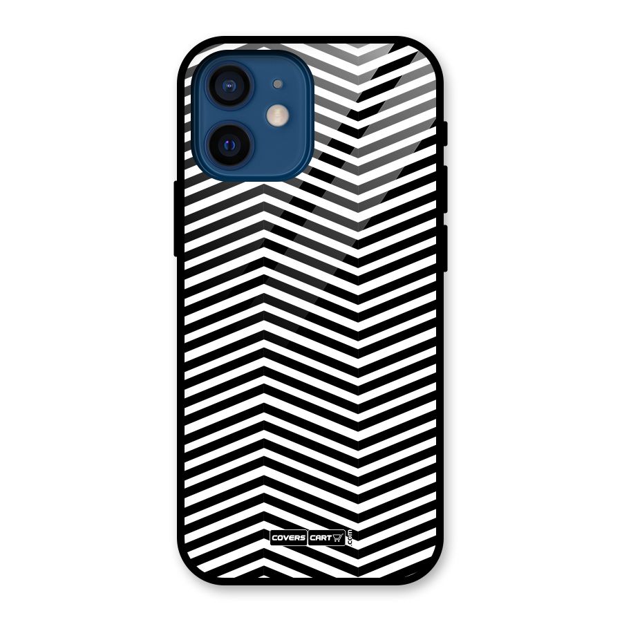 Classy Zig Zag Glass Back Case for iPhone 12 Mini
