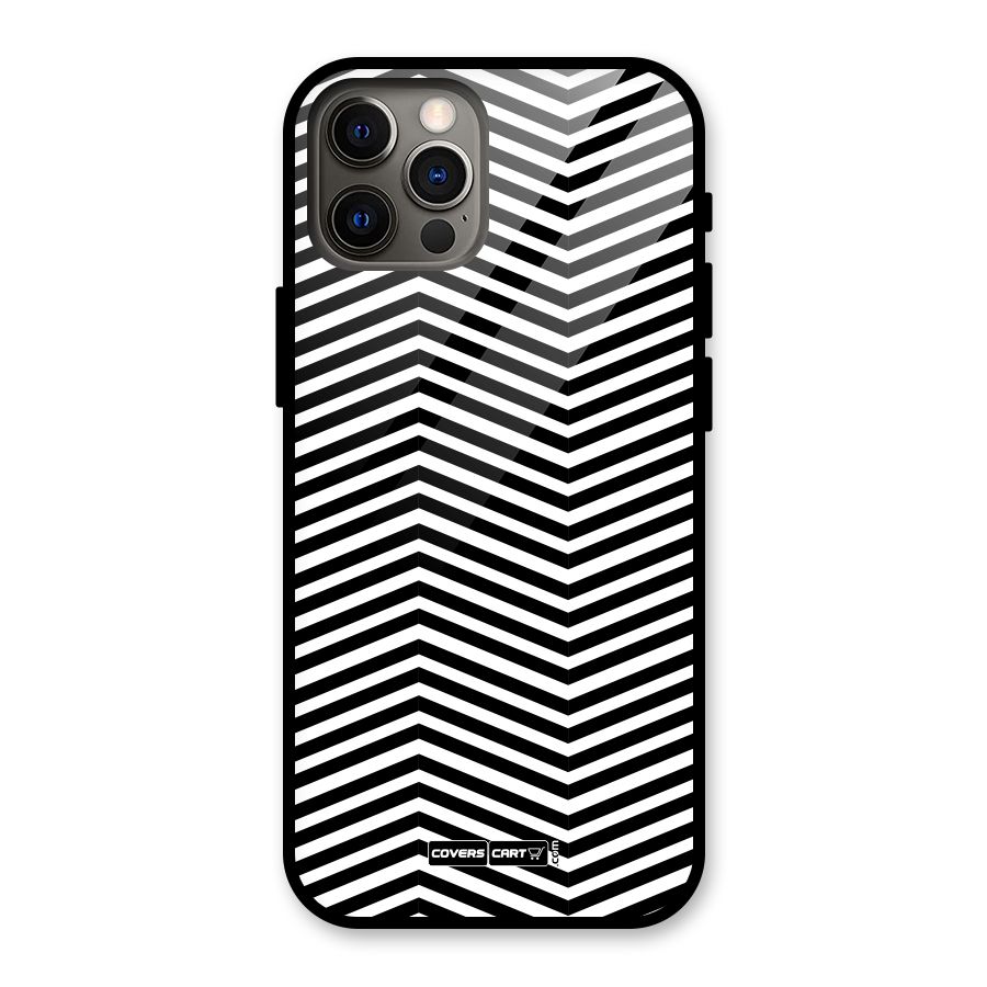 Classy Zig Zag Glass Back Case for iPhone 12 Pro
