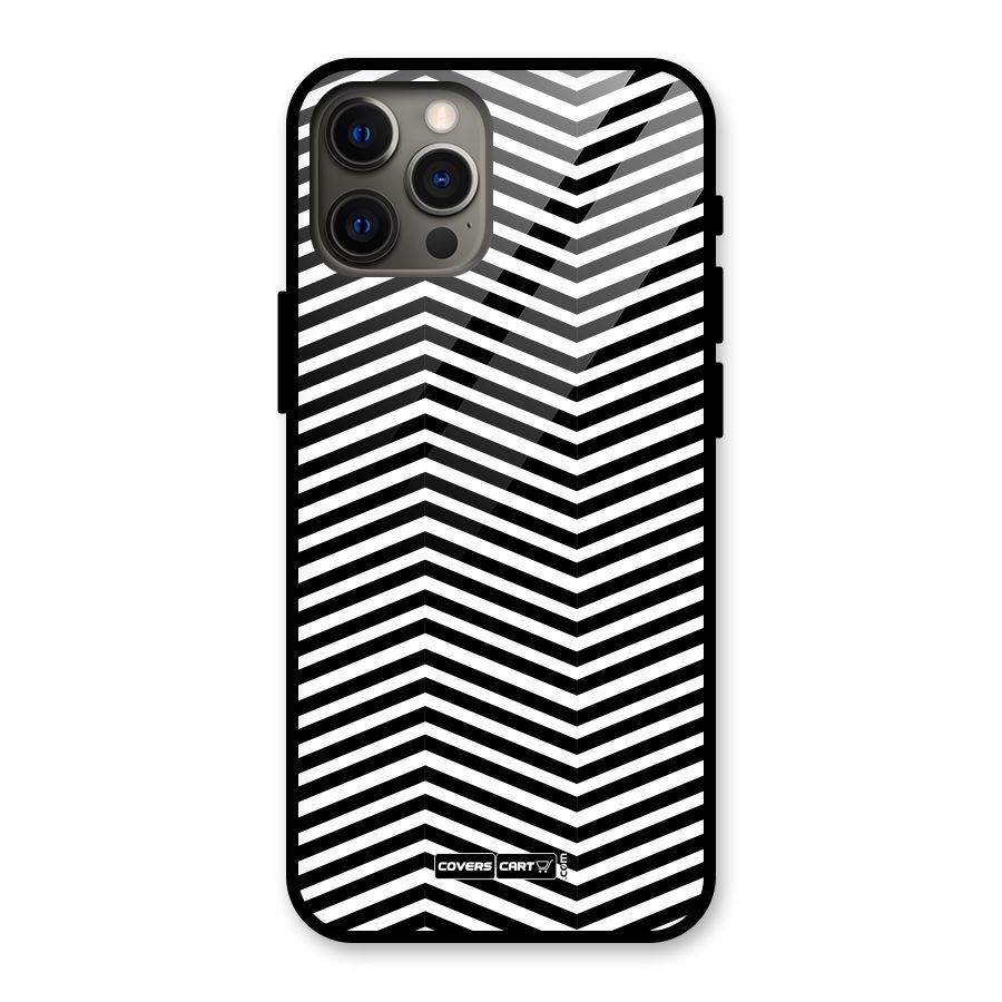 Classy Zig Zag Glass Back Case for iPhone 12 Pro Max