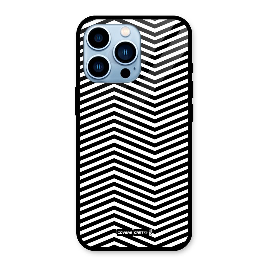 Classy Zig Zag Glass Back Case for iPhone 13 Pro