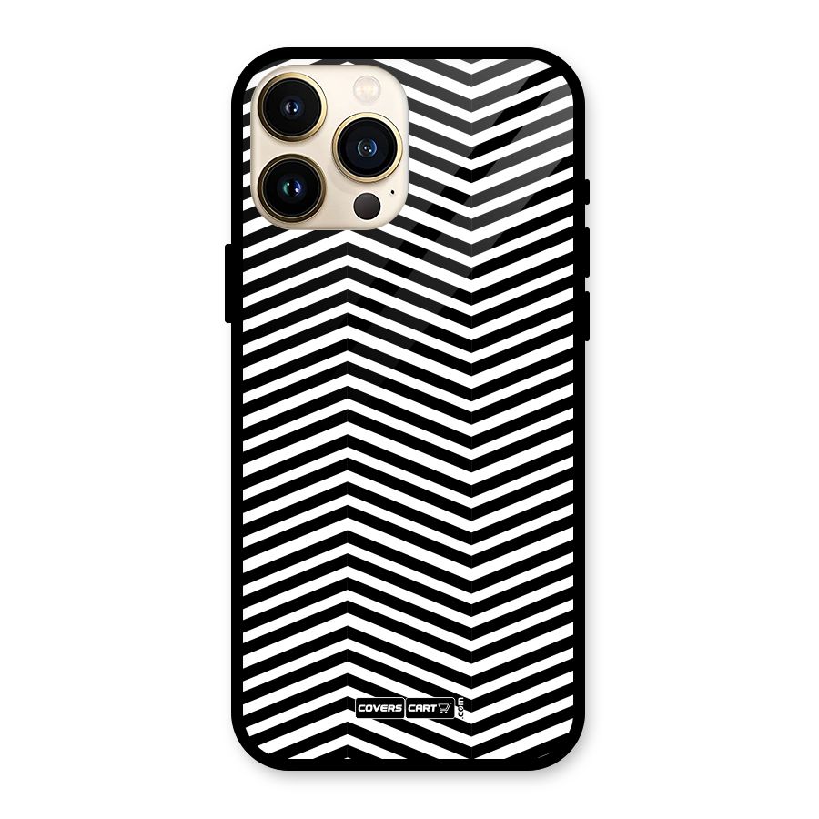 Classy Zig Zag Glass Back Case for iPhone 13 Pro Max