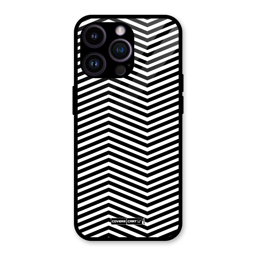 Classy Zig Zag Glass Back Case for iPhone 14 Pro Max