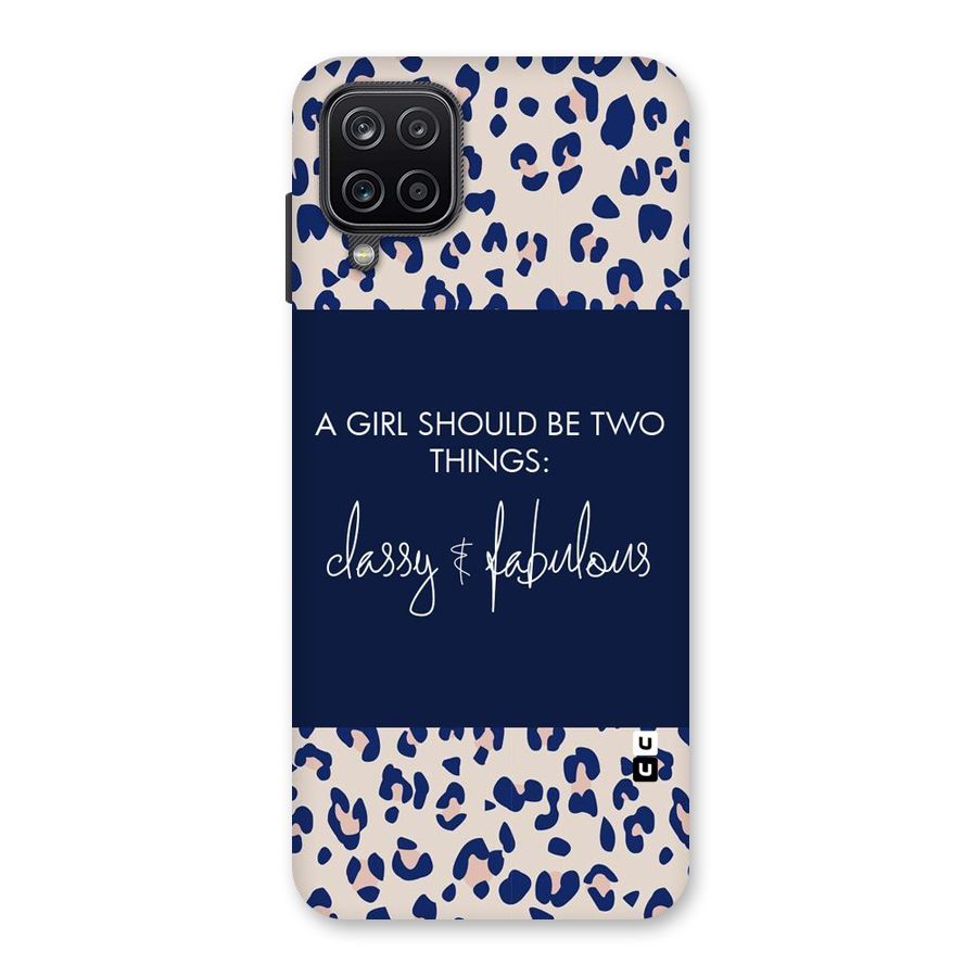 Classy and Fabulous Back Case for Galaxy A12