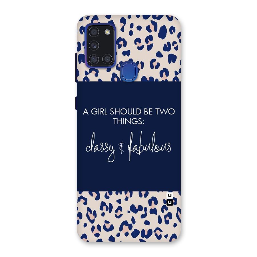 Classy and Fabulous Back Case for Galaxy A21s
