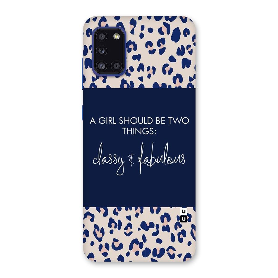 Classy and Fabulous Back Case for Galaxy A31