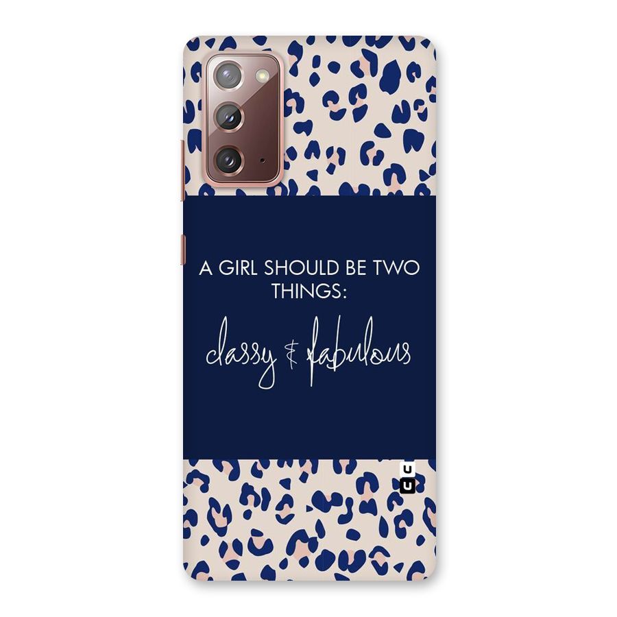 Classy and Fabulous Back Case for Galaxy Note 20