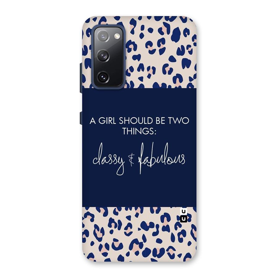 Classy and Fabulous Back Case for Galaxy S20 FE