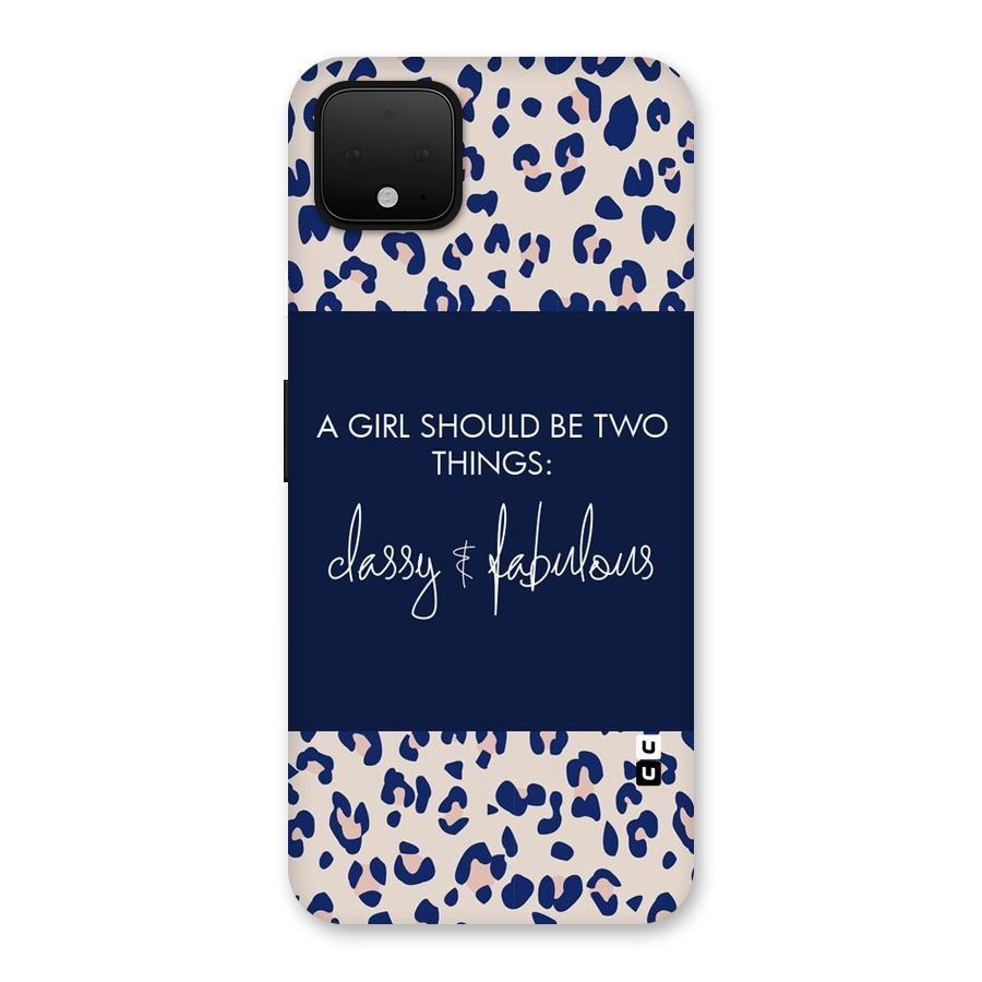 Classy and Fabulous Back Case for Google Pixel 4 XL