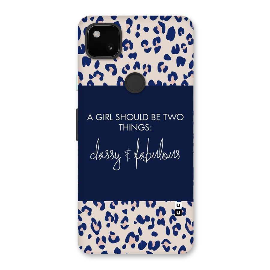 Classy and Fabulous Back Case for Google Pixel 4a