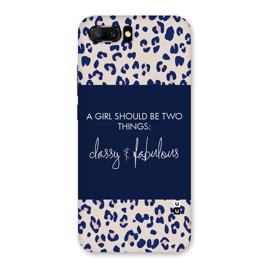 Classy and Fabulous Back Case for Honor 10