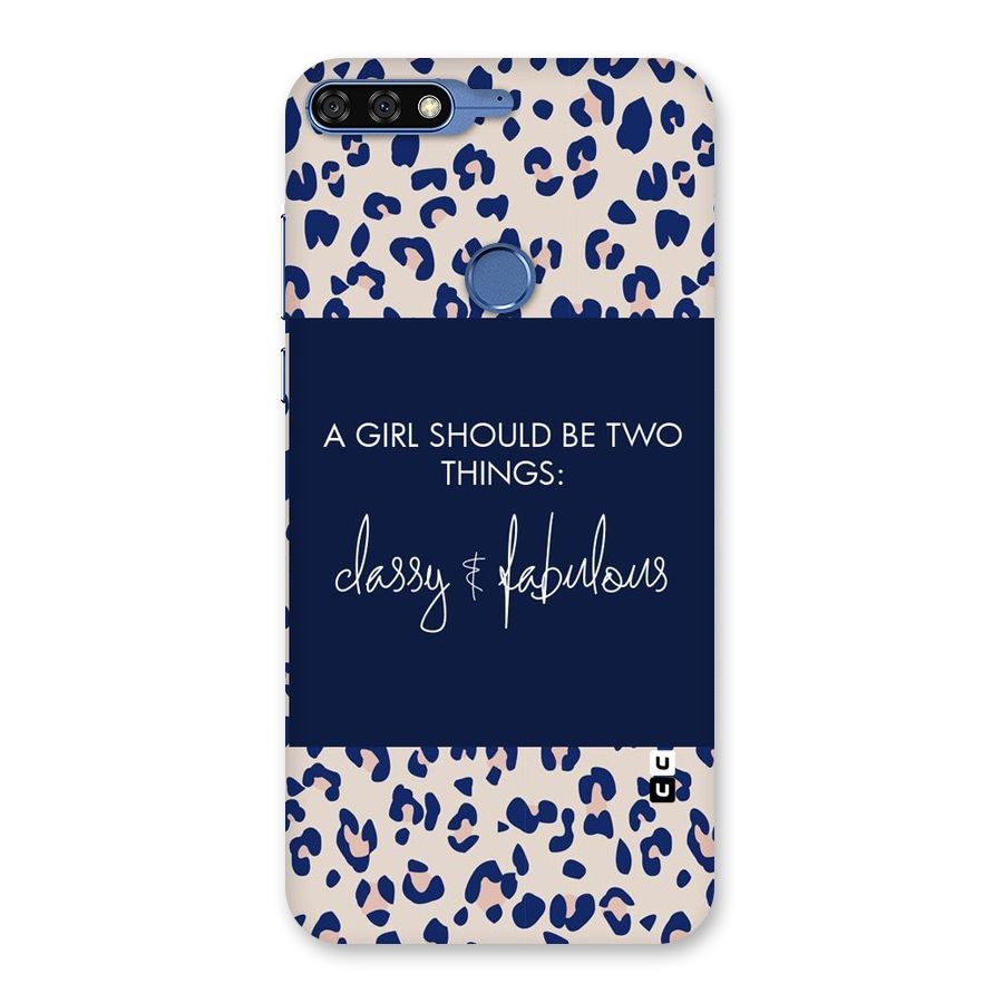 Classy and Fabulous Back Case for Honor 7C
