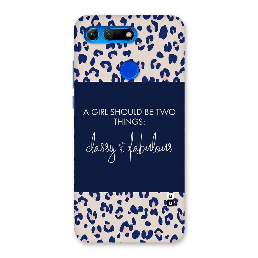 Classy and Fabulous Back Case for Honor View 20
