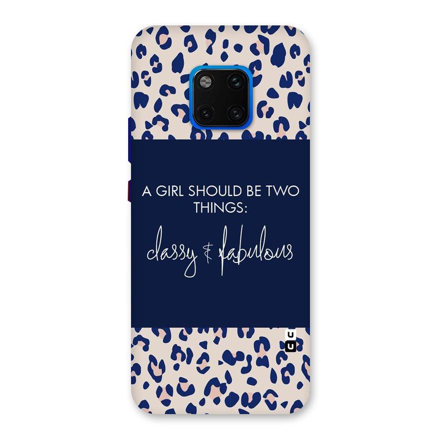 Classy and Fabulous Back Case for Huawei Mate 20 Pro
