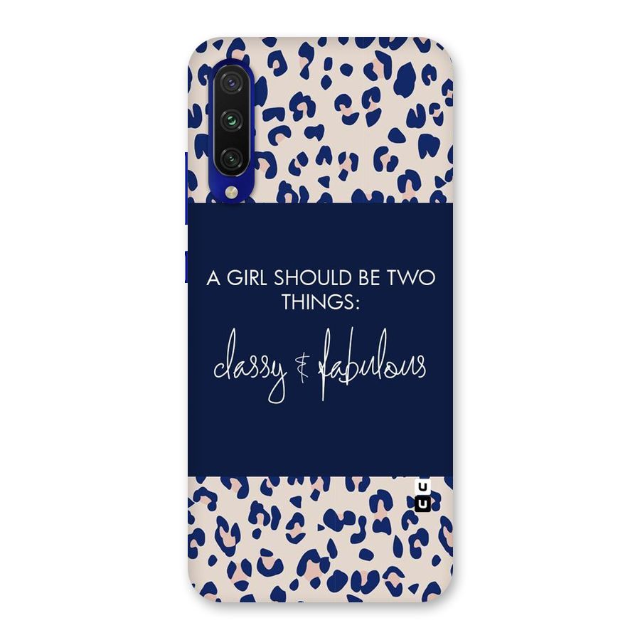 Classy and Fabulous Back Case for Mi A3