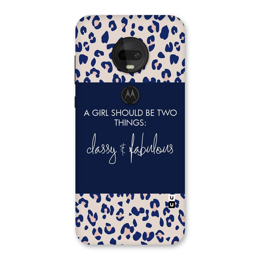 Classy and Fabulous Back Case for Moto G7