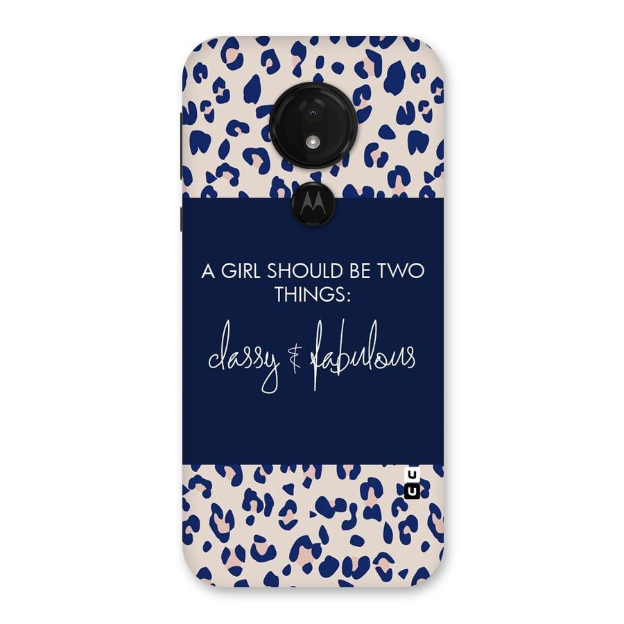 Classy and Fabulous Back Case for Moto G7 Power