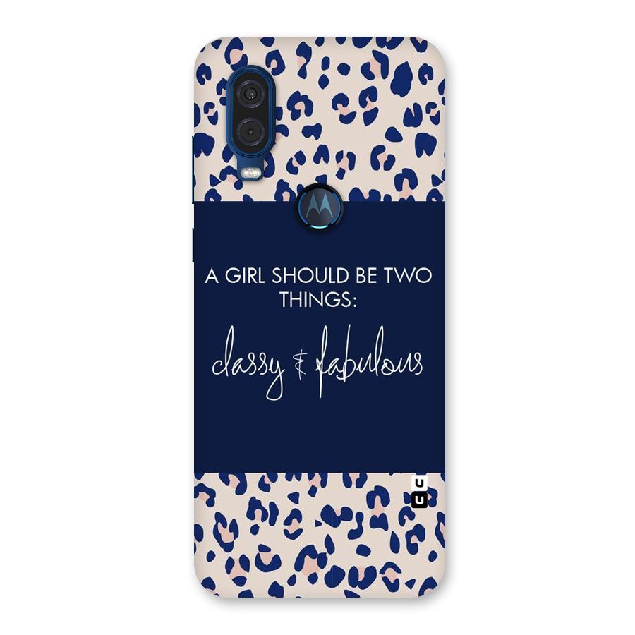 Classy and Fabulous Back Case for Motorola One Vision