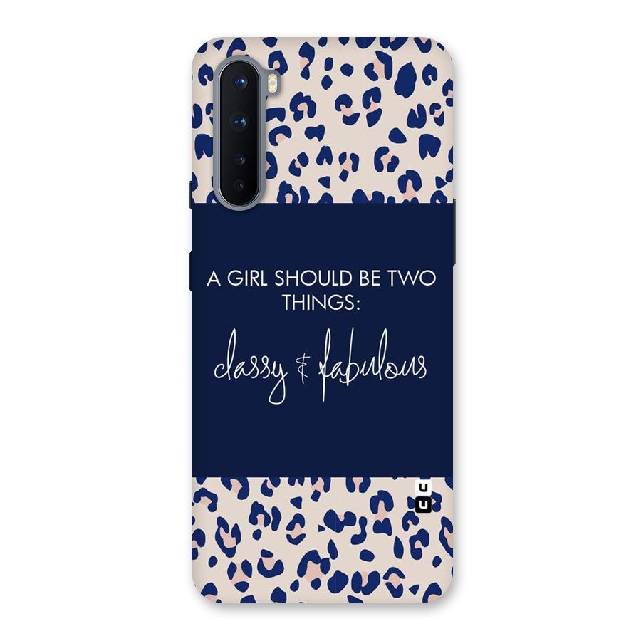 Classy and Fabulous Back Case for OnePlus Nord