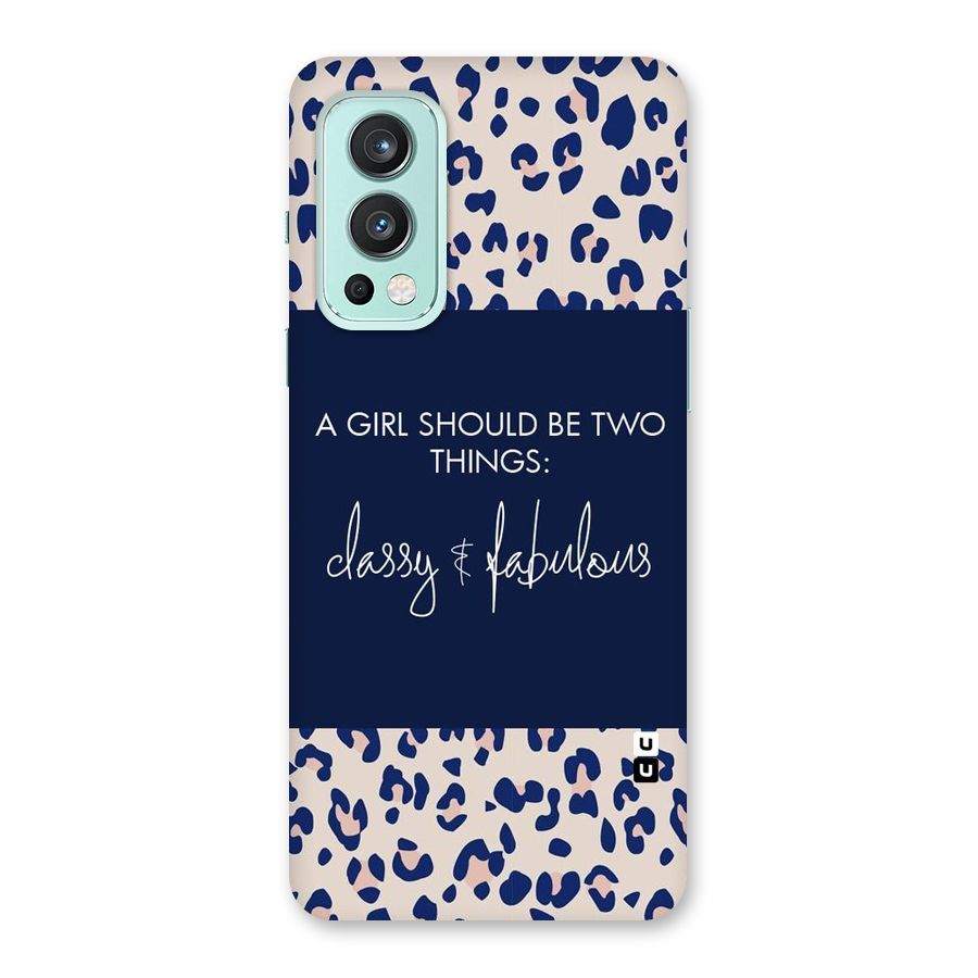 Classy and Fabulous Back Case for OnePlus Nord 2 5G