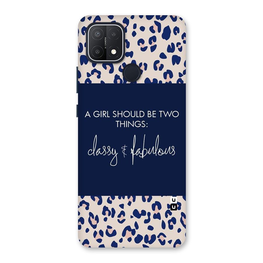 Classy and Fabulous Back Case for Oppo A15
