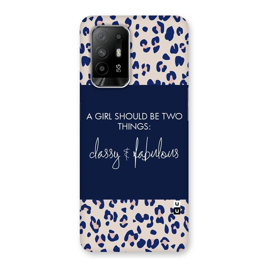 Classy and Fabulous Back Case for Oppo F19 Pro Plus 5G