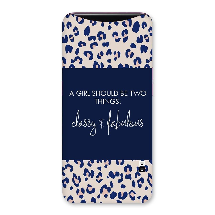 Classy and Fabulous Back Case for Oppo Find X