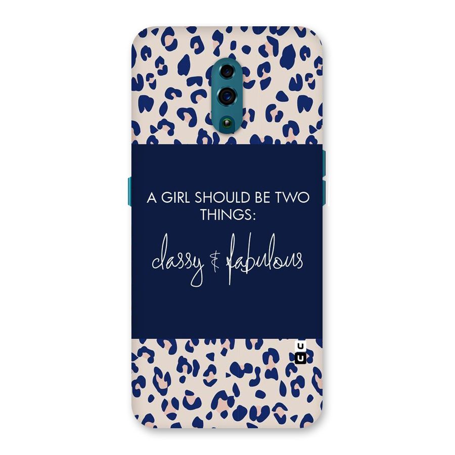 Classy and Fabulous Back Case for Oppo Reno